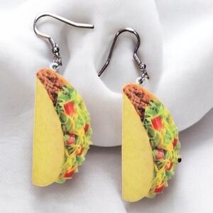 Taco Tuesday Earrings 🌮 Realistic Fun Dangle Jewelry Tex-Mex Favorite Food Fun